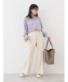 earth music&ecology バンドカラーブラウス