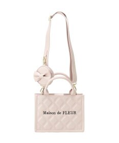 Maison de FLEUR ミニポーチ付きキルティングトートバッグ