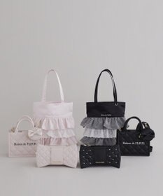 Maison de FLEUR ミニポーチ付きキルティングトートバッグ