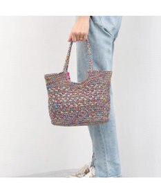 UNBILLION カシュカシュ cachecache / メタリックコード柄編みトートバッグ