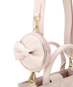 Maison de FLEUR ミニポーチ付きキルティングトートバッグ