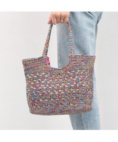 UNBILLION カシュカシュ cachecache / メタリックコード柄編みトートバッグ