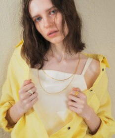 YECCA VECCA ステンレス2連チェーンネックレス