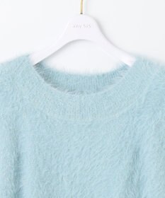 ANY SIS 【洗える】フィルムラメシャギー ニット