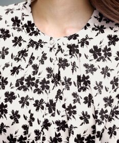 Tiaclasse L 【新色追加・洗える】バンドカラー2WAYタックブラウス