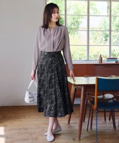 Tiaclasse L 【新色追加・洗える】バンドカラー2WAYタックブラウス