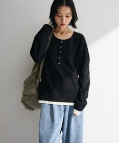 Green Parks ヘンリーネックレイヤードニットプルオーバー
