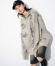 WEGO 【ユニセックス着用ITEM】ジャガードロゴジップパーカー