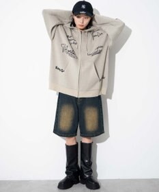 WEGO 【ユニセックス着用ITEM】ジャガードロゴジップパーカー