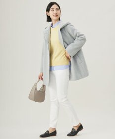 J.PRESS LADIES L ショートビーバー フーデット コート