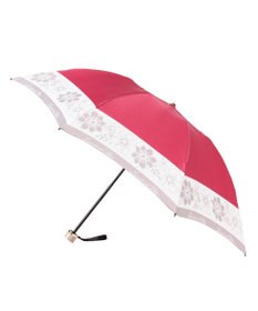 MOONBAT LANVIN en Bleu 折りたたみ傘 サテンプリントフラワー