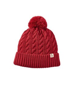 MIKI HOUSE HOT BISCUITS 【46-56cm】 ぼん天付きケーブル編みニット帽子