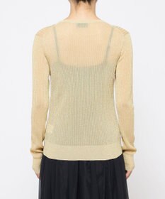 uncrave 【手洗い可】ラメ シアー クルーネック ニット（uncrave STANDARD）