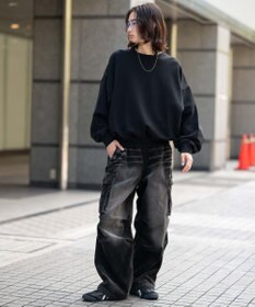 WEGO 【ウエストゴム/MLサイズ展開】イージーコーデュロイカーゴパンツ