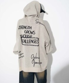 WEGO 【ユニセックス着用ITEM】ジャガードロゴジップパーカー