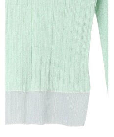 earth music&ecology シアー配色リブプルオーバー