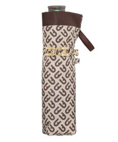 MOONBAT 【耐風】FURLA(フルラ) 折りたたみ傘 モノグラム 8本骨 大きめ55cm 日本製