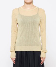 uncrave 【手洗い可】ラメ シアー クルーネック ニット（uncrave STANDARD）