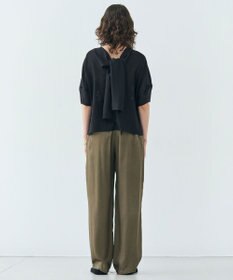 BEIGE， LIATRIS / バックリボン ハーフスリーブブラウス