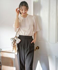 ANY SIS L 【洗える】トロミサテンボウ ブラウス