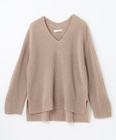 ANY ウールブレンドバルキーニット Vネック