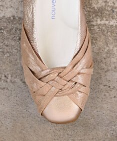 nouvelleRobe Oū 【本革・高反発】Square スクエアトゥ メッシュモチーフパンプス