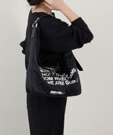 russet ステンシル風プリント ナイロン2WAYショルダーバッグ(SF-271)