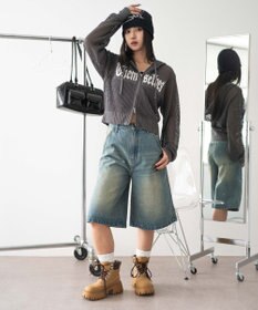 WEGO ロゴスタッズハーフパンツ