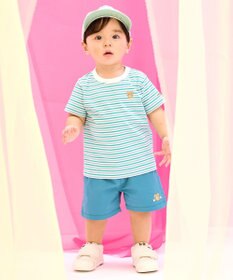 MIKI HOUSE HOT BISCUITS 【80-120cm】撥水素材 ワンポイント 5分丈パンツ