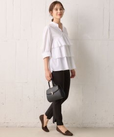 組曲 コンパクトシャーティングティアード ブラウス