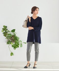 Tiaclasse 【安田美沙子さん着用・洗える】T/R両面起毛ストレッチパンツ