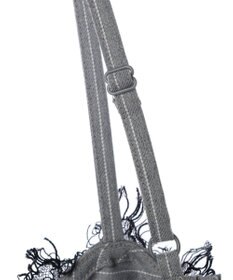 earth music&ecology ピンストライプ胸元レースビスチェ