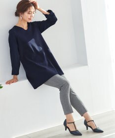 Tiaclasse 【安田美沙子さん着用・洗える】T/R両面起毛ストレッチパンツ