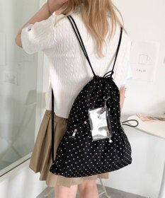 WEGO クリアポーチ付きナップサック