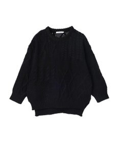AMERICAN HOLIC パッチワークケーブルニットプルオーバー