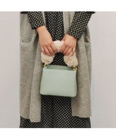 UNBILLION cachecache スパイラルエコファーハンドルスクエアミニショルダー