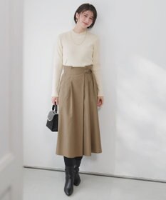 ANY SIS CICA加工 フリルネック プルオーバー