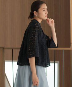 組曲 L フラワーラッセルレーススタンド襟 ブラウス