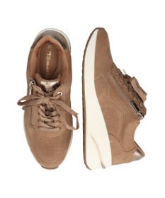 INTER-CHAUSSURES 【Tamaris】ファスナー付き5cmヒールスニーカー