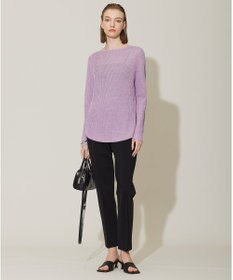 ICB 【洗える】 ペーパーブレンドシャインニット プルオーバー