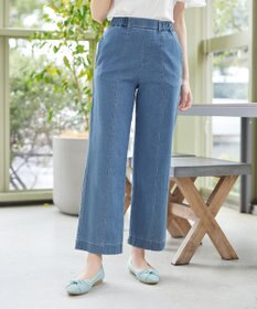 Tiaclasse 【おのののかさん着用】TCデニム切替ワイドストレートパンツ