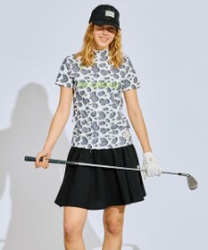 PW CIRCULUS 【永嶋花音プロ着用アイテム】【UV遮蔽率99.5% UVカット / 速乾 / ストレッチ】【WOMEN】アニマルドットモックT ゴルフウェア レディース