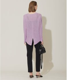 ICB 【洗える】 ペーパーブレンドシャインニット プルオーバー