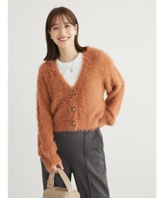 Green Parks ・Ｐｅｔｉｔ　Ｆｌｅｕｒ　シャギーニットカーディガン