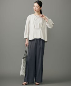 自由区 S 【カタログ掲載】ウールライクストレッチワイド パンツ