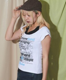 WEGO フェイクインナープリントピチT