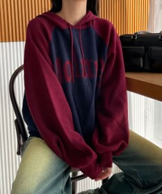 WEGO グラフィックニットパーカー