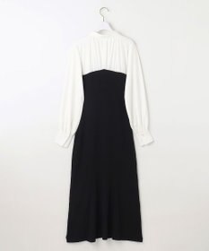 ANY SIS S 【全方位 好印象】シャツコンビリブニット ワンピース