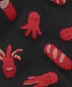 WEGO フード総柄ショートソックス