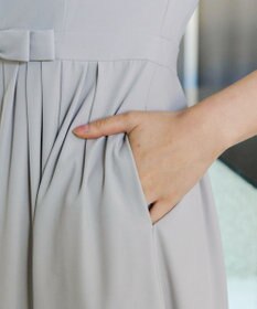 Tiaclasse 【洗える】半袖リボンギャザーフレアワンピース